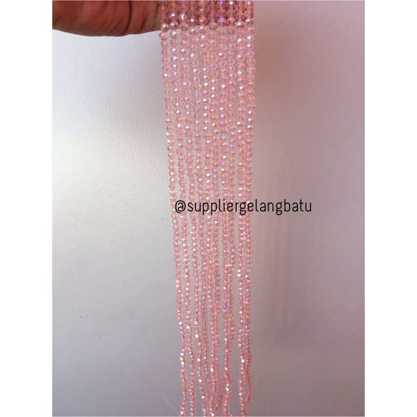 Crystal Ceko Doff 6mm PINK QUARTZ kristal kuarsa segi bahan craft accesories set perhiasan craft