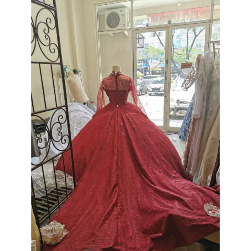 SALE READY Gaun pengantin EKOR PAyet Barbie Ballgown Petticoat Petikut  akad kebaya langsung konveksi