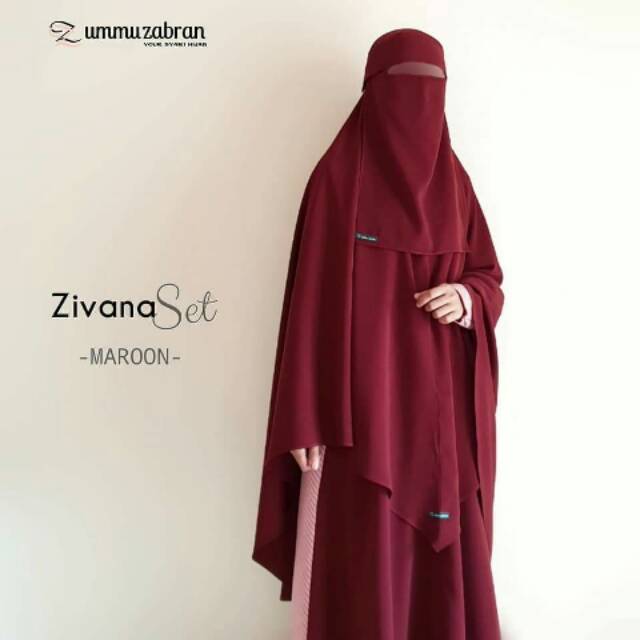 Set gamis toyobo wolfis syari untuk muslimah zivana