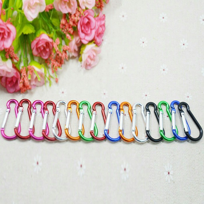 Carabiner Murah 5 cm Warna Warni - Pengait Kait Kunci Keychain Gantungan Gantung Aluminium