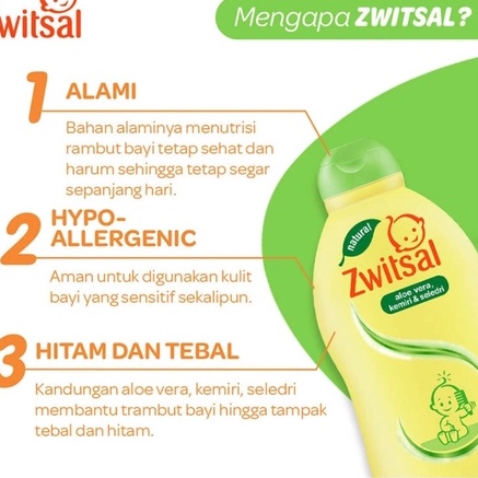 Zwitsal Natural Baby Hair Lotion Aloe Vera, Kemiri &amp; Seledri 100ml Buy 1 get 1