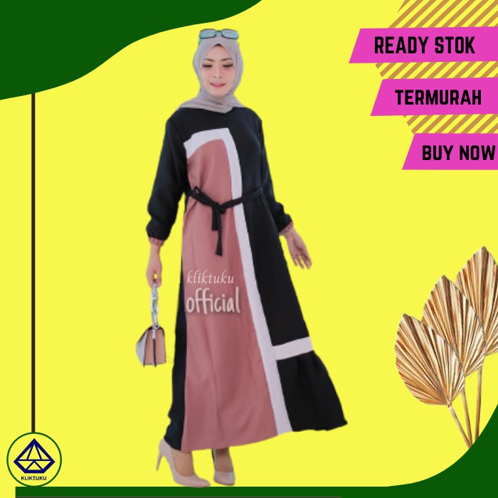 Gamis Azara Bahan Tebal Dress Wanita Maxy Gamis Muslimah Termurah