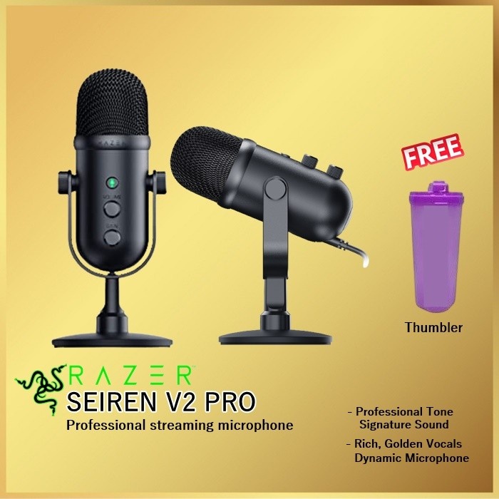 Razer Seiren V2 Pro Professional-grade USB Microphone for Streamers