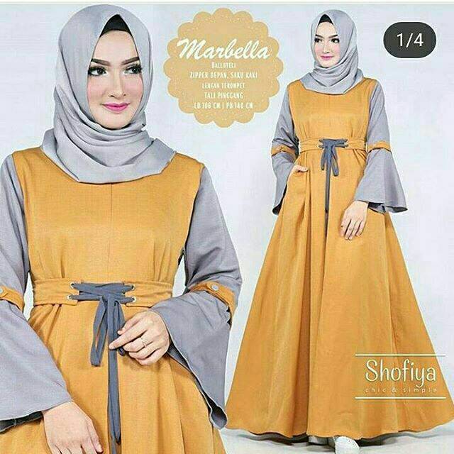 Grosir baju murah Marbela Dress Mustard