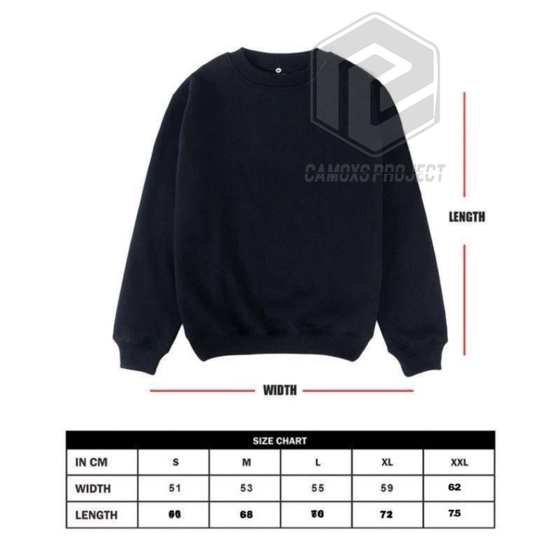 Crewneck Original Camoxs Project warna Cream Pria Wanita Unisex Premium Quality Distro Bandung Crewneck Sweater Katun Print