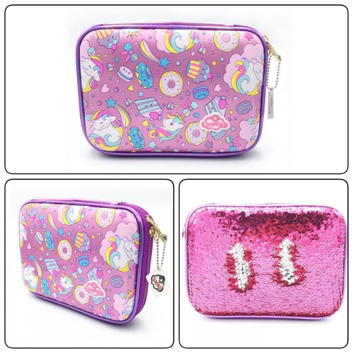

Sanwa Reverse Sequin Hardtop Pensil Case / Kotak Pensil Sequin Reverse
