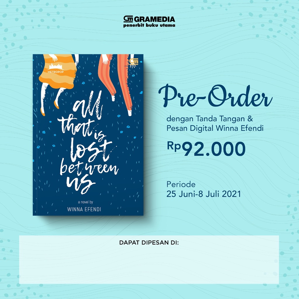 Novel All That Is Lost Between Us