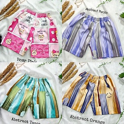 IZANY Celana Pendek / Celana Boxer Anak Cowo / Cewe Motif Saten Apple