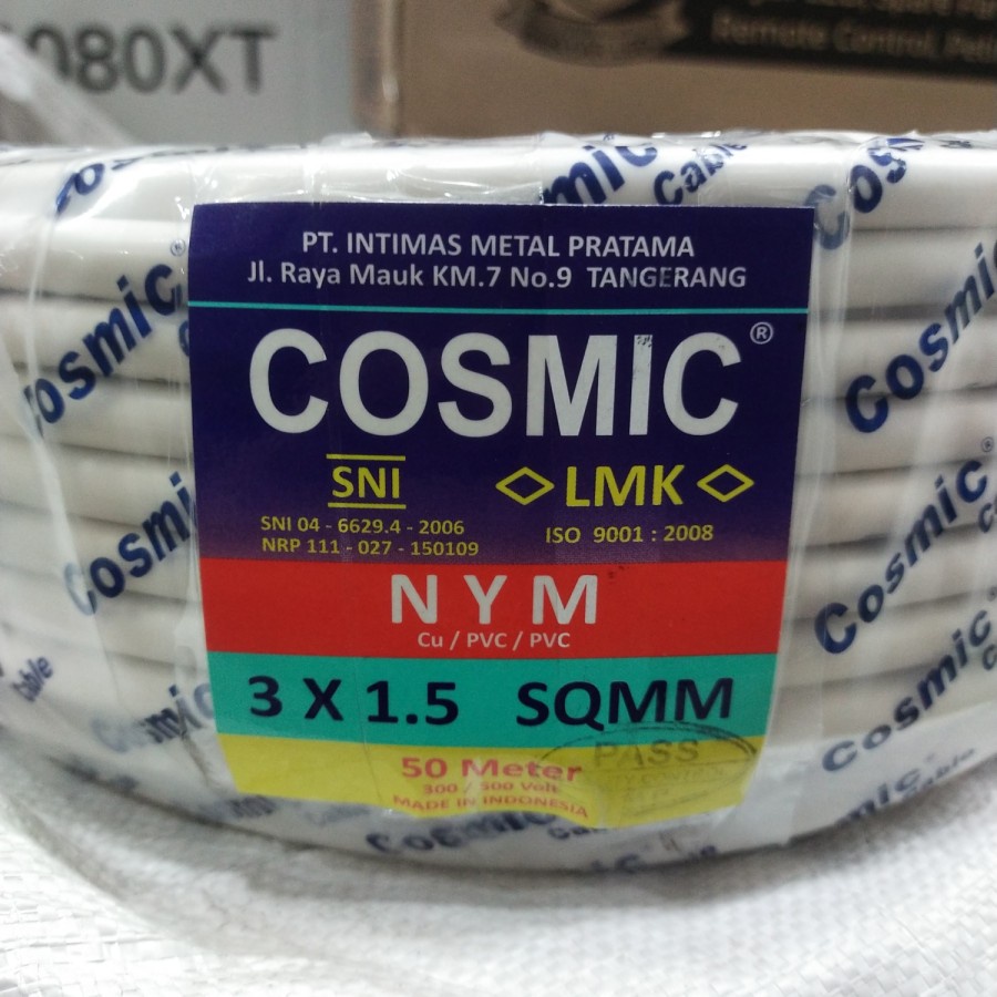 KABEL COSMIC NYM  3X1.5 TEMBAGA 50 METER
