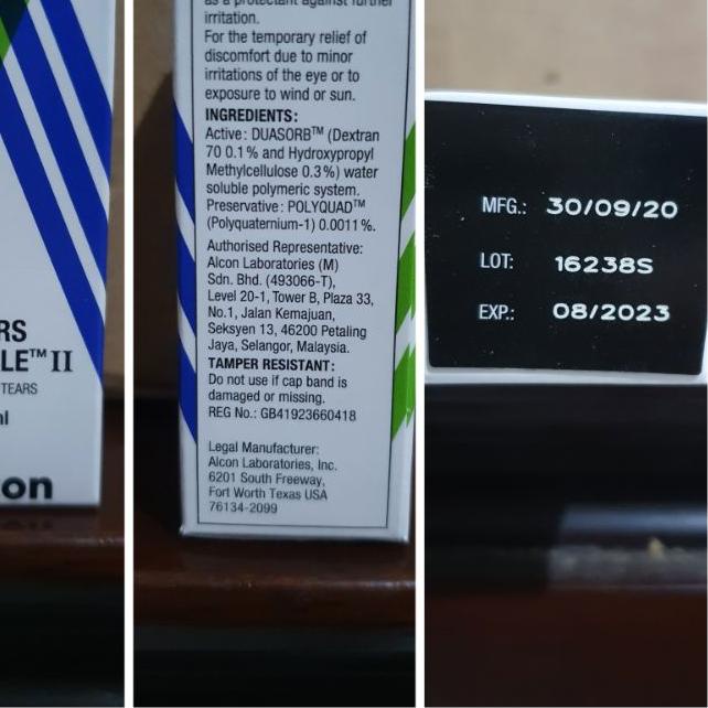 ► Alcon Tears Naturale II - 15 ml Artificial Tears ✫