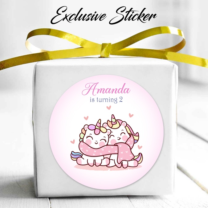 

50 STIKER / STICKER UNICORN 2-7 UTK BAG / BENTO / SOUVENIR ULTAH ULANG TAHUN