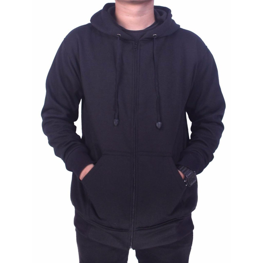 Sweater Hoodie Polos Unisex Pria dan Wanita / Jaket Zipper Polos / M sampai XXL Bahan Premium Tebal