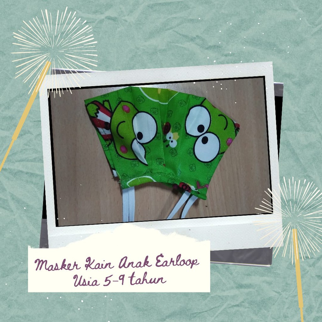 Paket Hemat Masker Kain Anak PILIH WARNA & MOTIF Usia TK/Paud isi 10 pcs