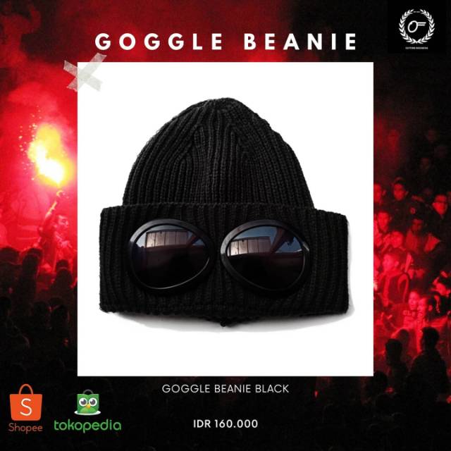 Goggle Beanie Outfirm Indonesia (Black)