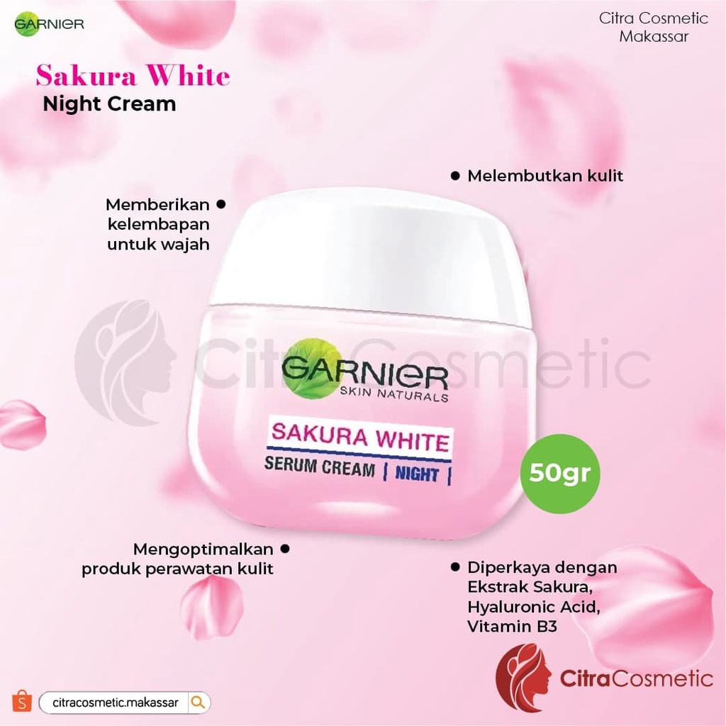 Garnier Sakura White Series Whip Foam | Pinkish Radian Foam | Essens Lotion | Night Cream | Whitening Serum Cream | Body Lotion