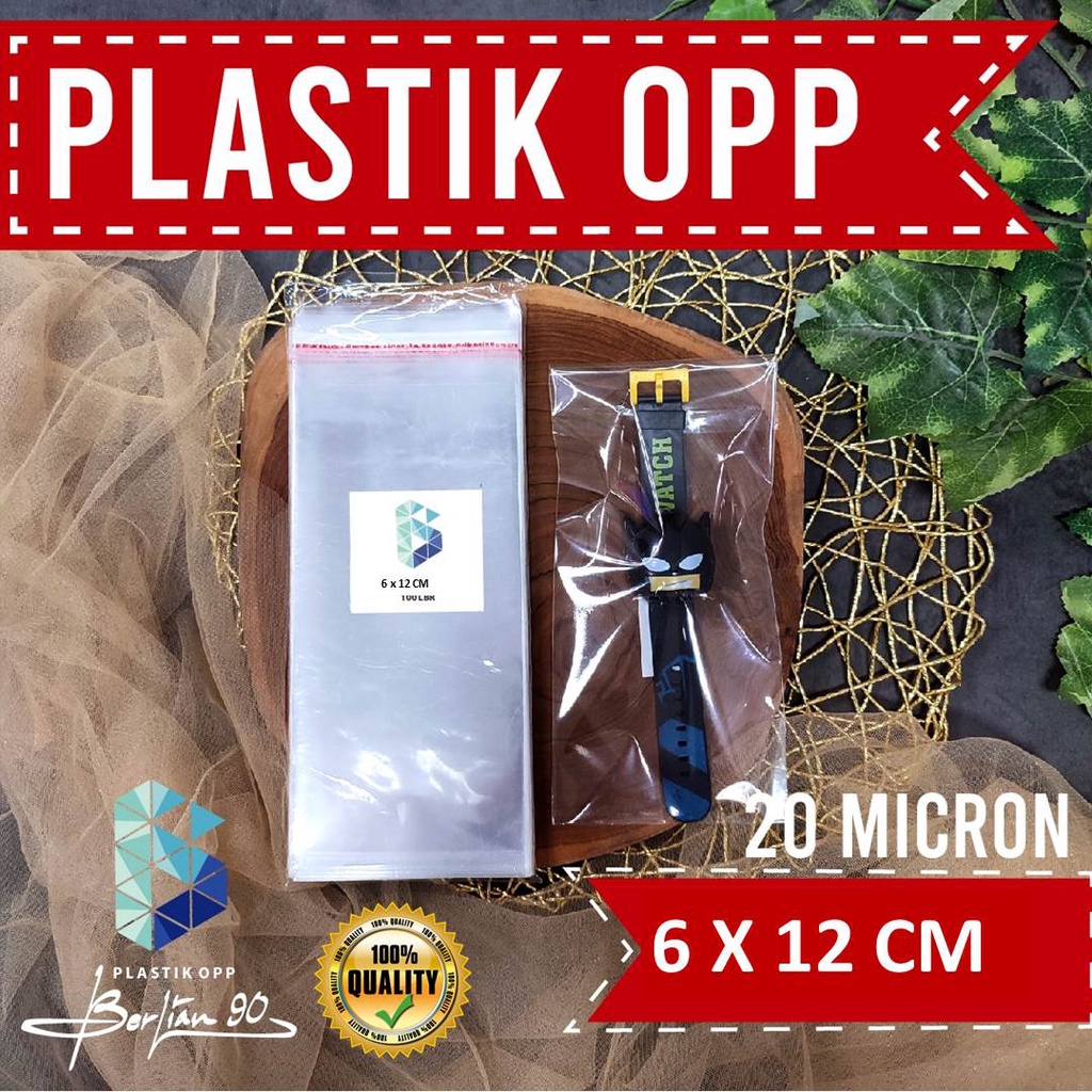 

6X12 CM PLASTIK OPP (SEAL/LEM) TEBAL 20 MIC ASLI / PLASTIK KEMASAN BENING LEM AKSESORIS SOUVENIR TERMURAH