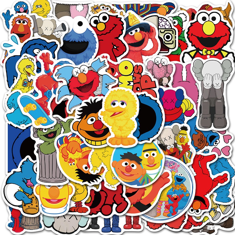 

Stiker Cartoon Sesame Street isi 24 pcs