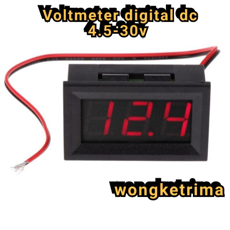 Voltmeter digital dc 4.5-30v voltmeter digital frame 0.56 inch 2 wire 2kabel VOLT METER DC DIGITAL