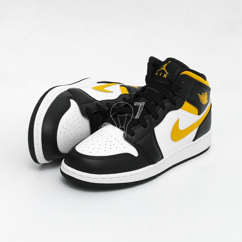 Air Jordan 1 Mid Black University Gold GS Women