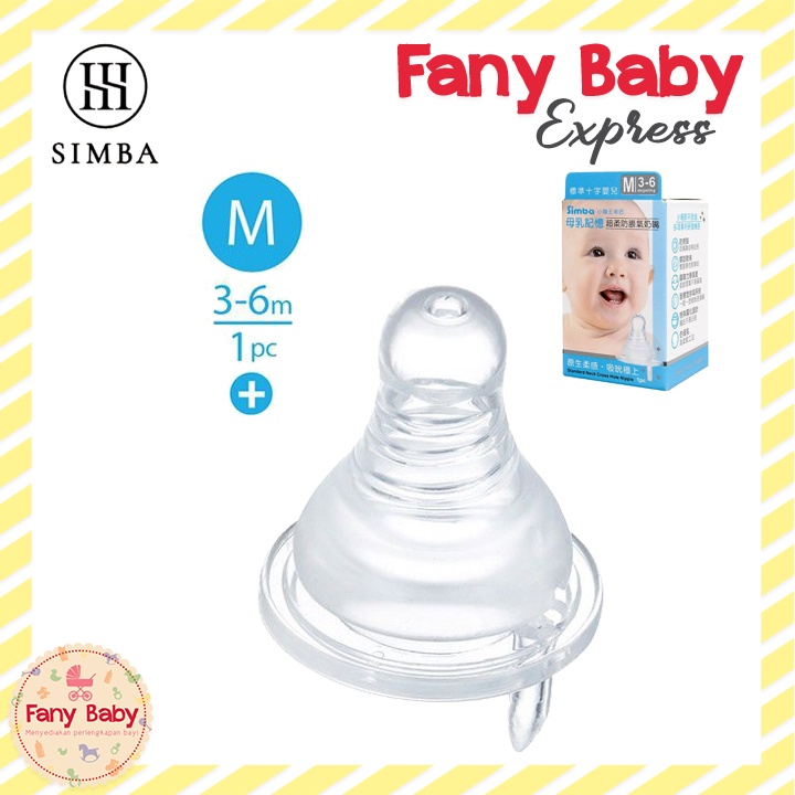 SIMBA MOTHER'S TOUCH ANTI-COLIC SILICONE NIPPLE - STANDARD