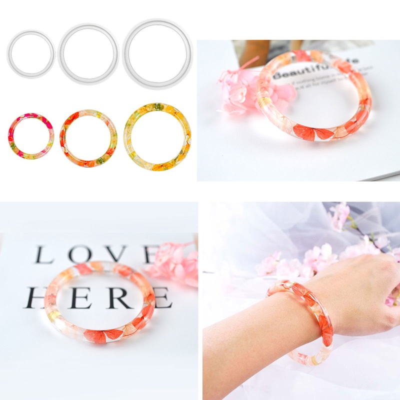 Siy 4pcs Cetakan Resin Epoksi Kristal Uv Diy Untuk Gantungan Kuncitas Wanita