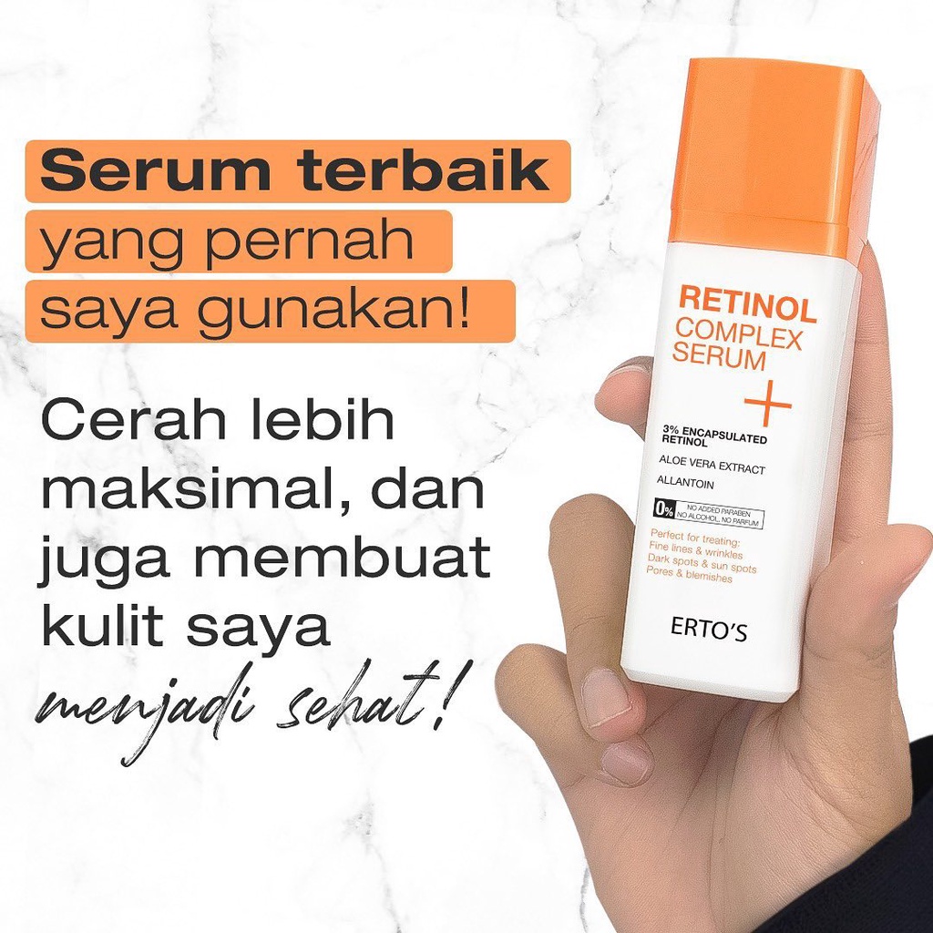 Ertos Retinol High Dose Complex Serum Anti Aging Whitening Pasti Original