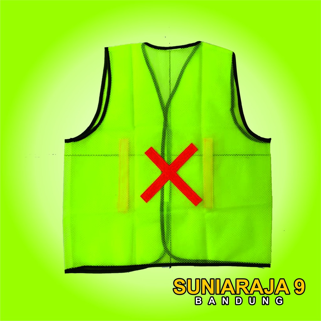 SAFETY VEST GREEN/ROMPI-JARING-HIJAU/ROMPI-PROYEK-HIJAU/ROMPI-PARKIR WARNA HIJAU