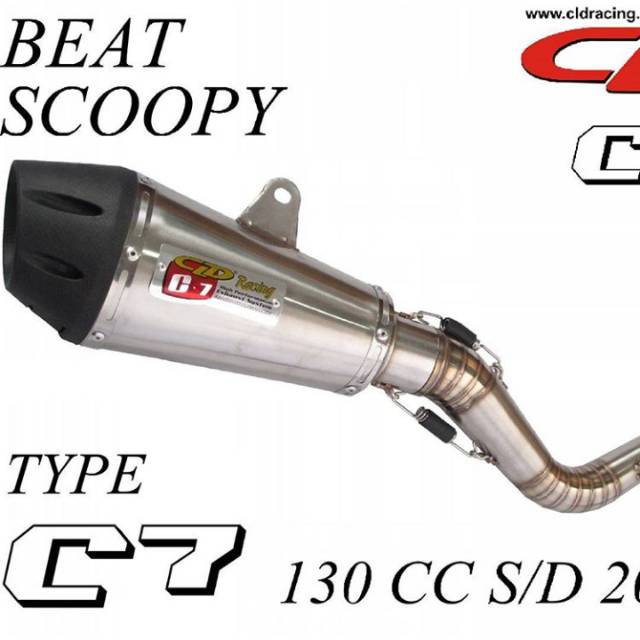 KNALPOT EXHAUST CLD RACING BEAT SCOPY C7 ORIGINAL