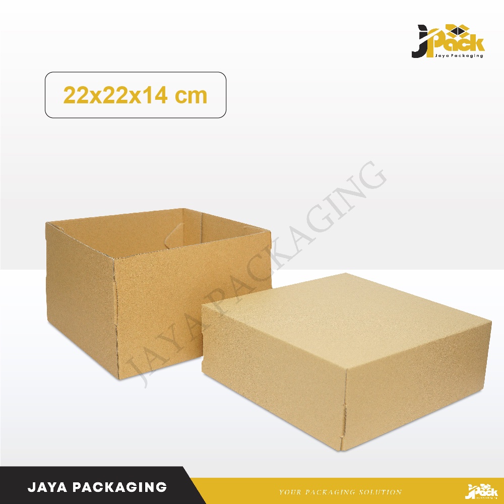 

Box 22x22x14 cm (Cinnamon Top/Bot) Tart/Puding/Kardus/Karton/Paking/kemasan/HampersBoxBoneka/tinggi14