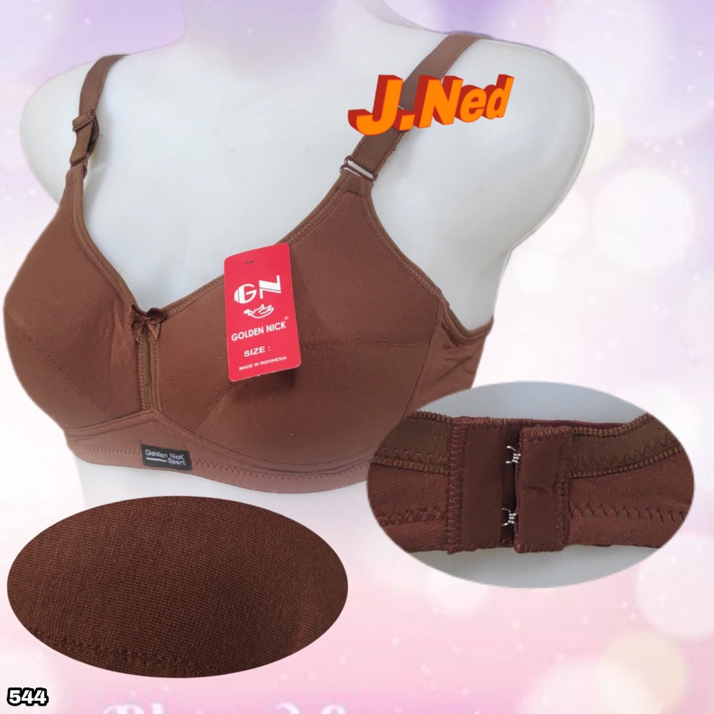 J544 SPORT BRA WANITA GOLDEN NICK BUSA TIPIS DUA PENGAIT SIZE 36 - 38