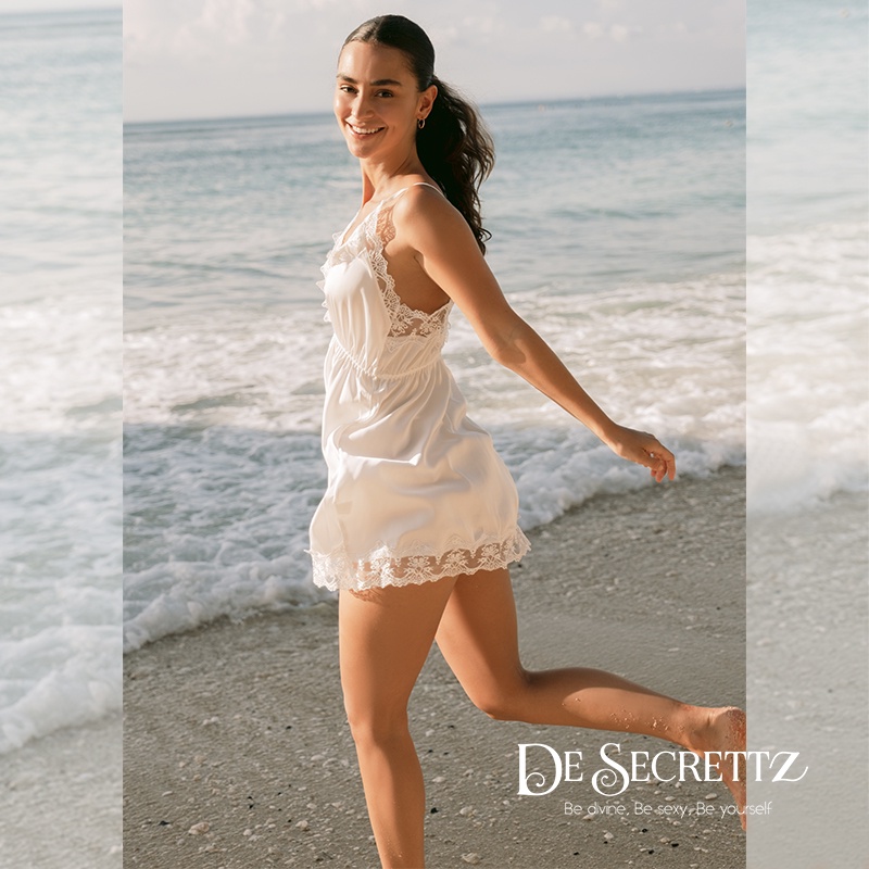 DeSecrettz KYLIE Baju Tidur Wanita Dewasa Includes Satin Lingerie Sexy &amp; G String, Baju Tidur Sexy, Baju Haram Sexy, Baju Dinas Depan Suami, Baju Tidur Wanita Sexy, Lingerie Satin, Pakaian Dalam Wanita Sexy, Lingerie Murah, Sexy Lingerie, Sleepwear Sexy