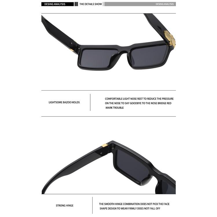 2021 fashion new European and American ins personality small frame square sunglasses