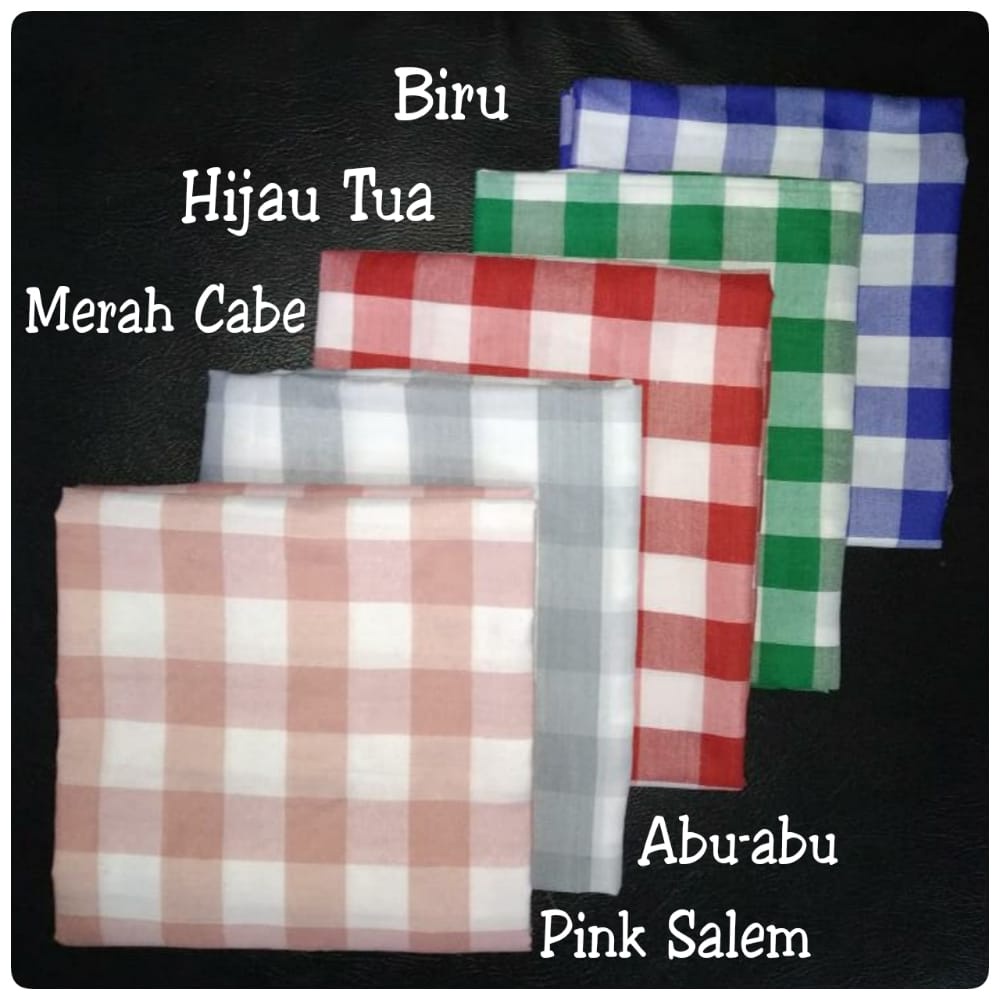 Kain Kotak-kotak CATUR / 3 CM Lebar 150 cm /1,5 Meter Bahan Katun Polyester Kain Estetik Gaya Korea