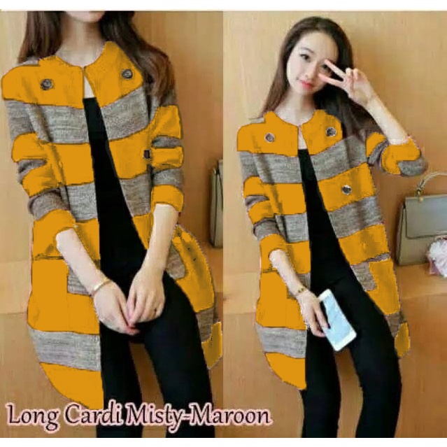 BO - LONG CARDY MISTY / CARDY WANITA / CARDINGAN TERLARIS / CARDINGAN KEKINIAN / FASHION WANITA