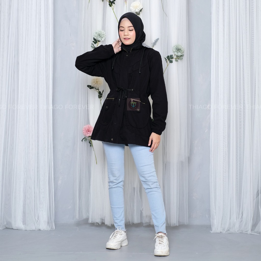 JAKET PARKA KANVAS TERLARIS 02 HITAM