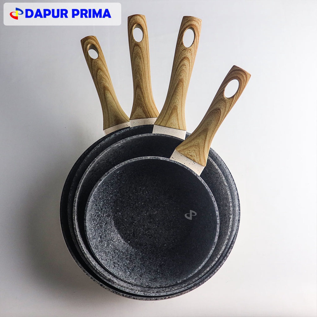 CYPRUZ FRYING PAN WOK WHITE GRANITE