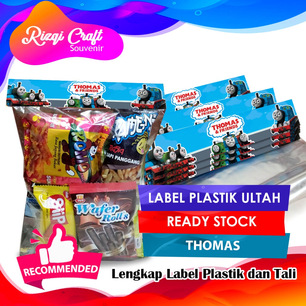 

[Ready] Thomas Tas Label Snack Plastik Ulang Tahun