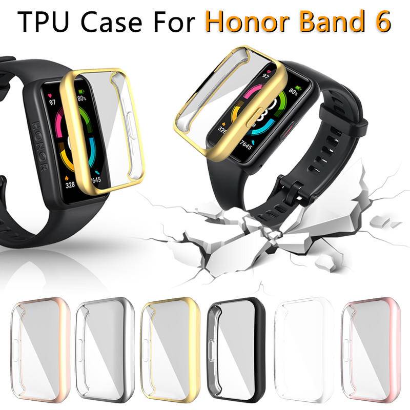 Soft Case Tpu Ultra Slim Bumper Pelindung Layar Smartwatch Huawei Honor Band 6 Pro Watch Fit Es Watch6