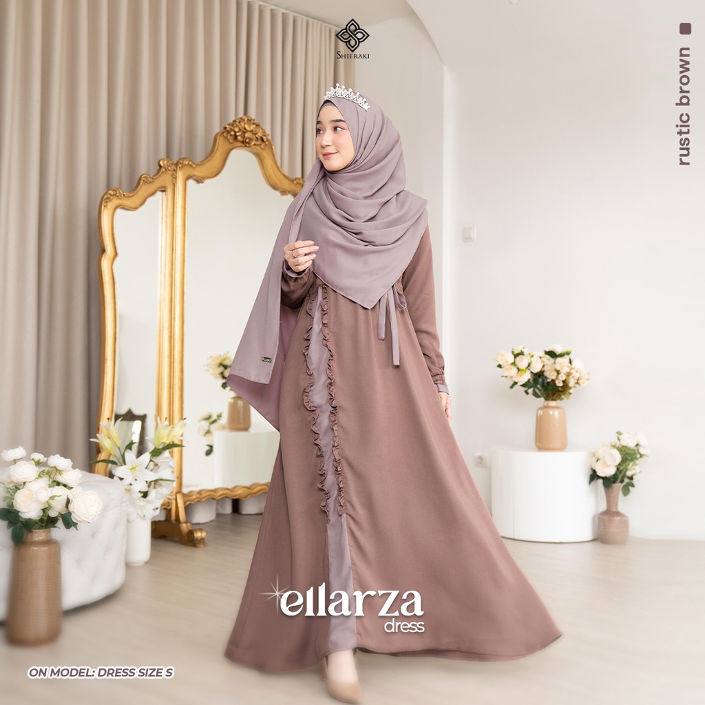 BUSANA MUSLIM WANITA GAMIS ELLARZA DRESS SET ORIGINAL BY SHIERAKI INDONESIA
