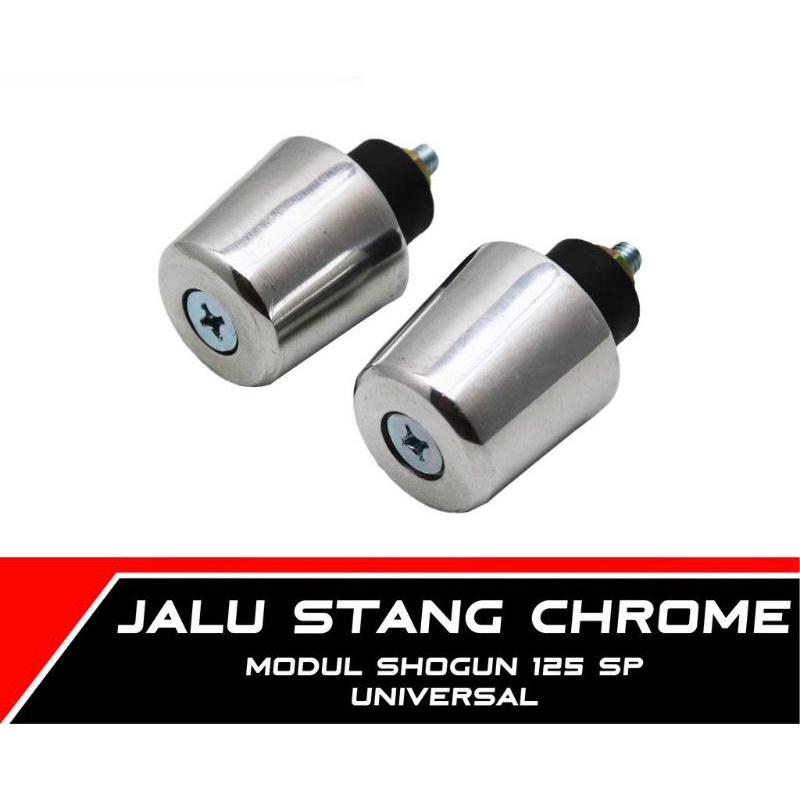 Jalu Stang Chrome PCX-Ninja-Satria FU-Shogun Motor Matic-Bebek-Sport Universal Bandul Tutup Ujung Setang Beat-FI-F1-Street-eSP &amp; Vario 150-125 LED