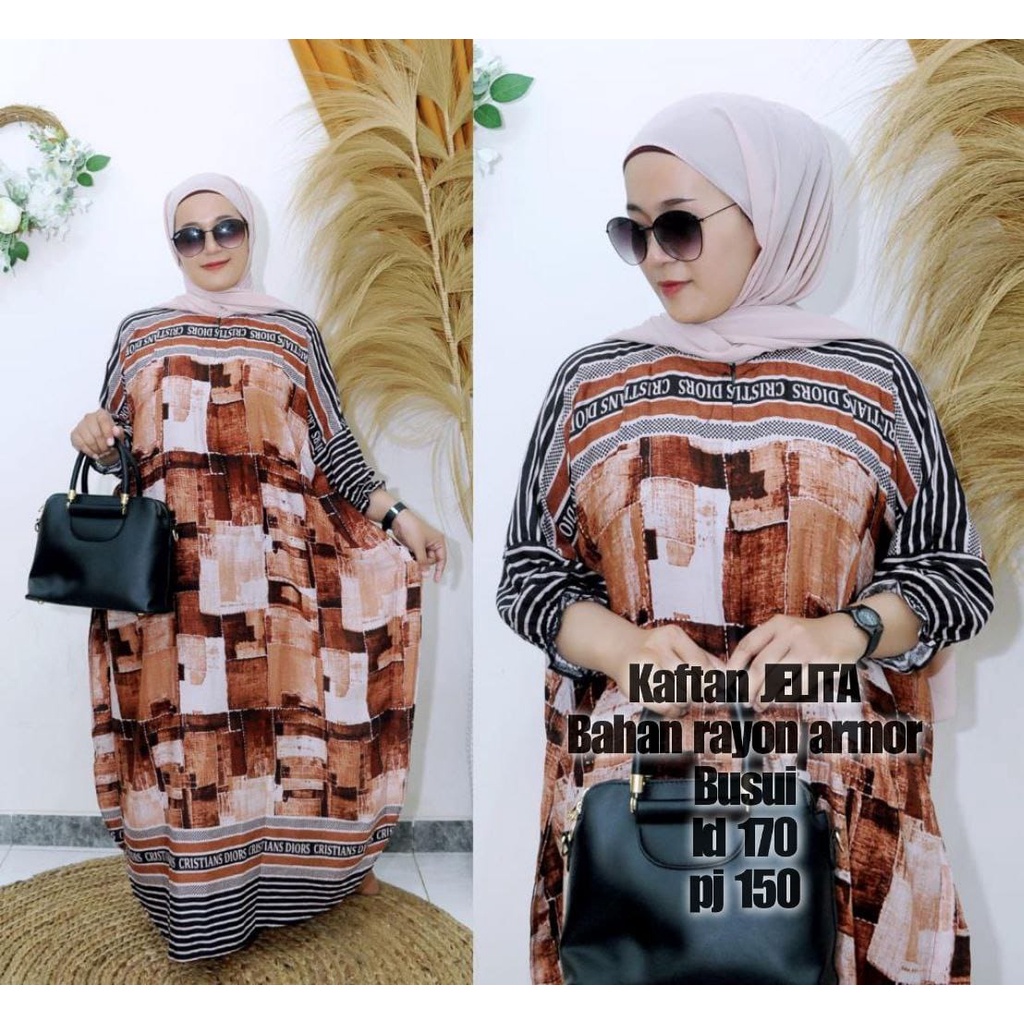 BILION KAFTAN MAXY DRESS SUPER JUMBO LD 150 DASTER BATIK BUSUI ZIPPER DEPAN GAMIS RAYON BATIK COTTON