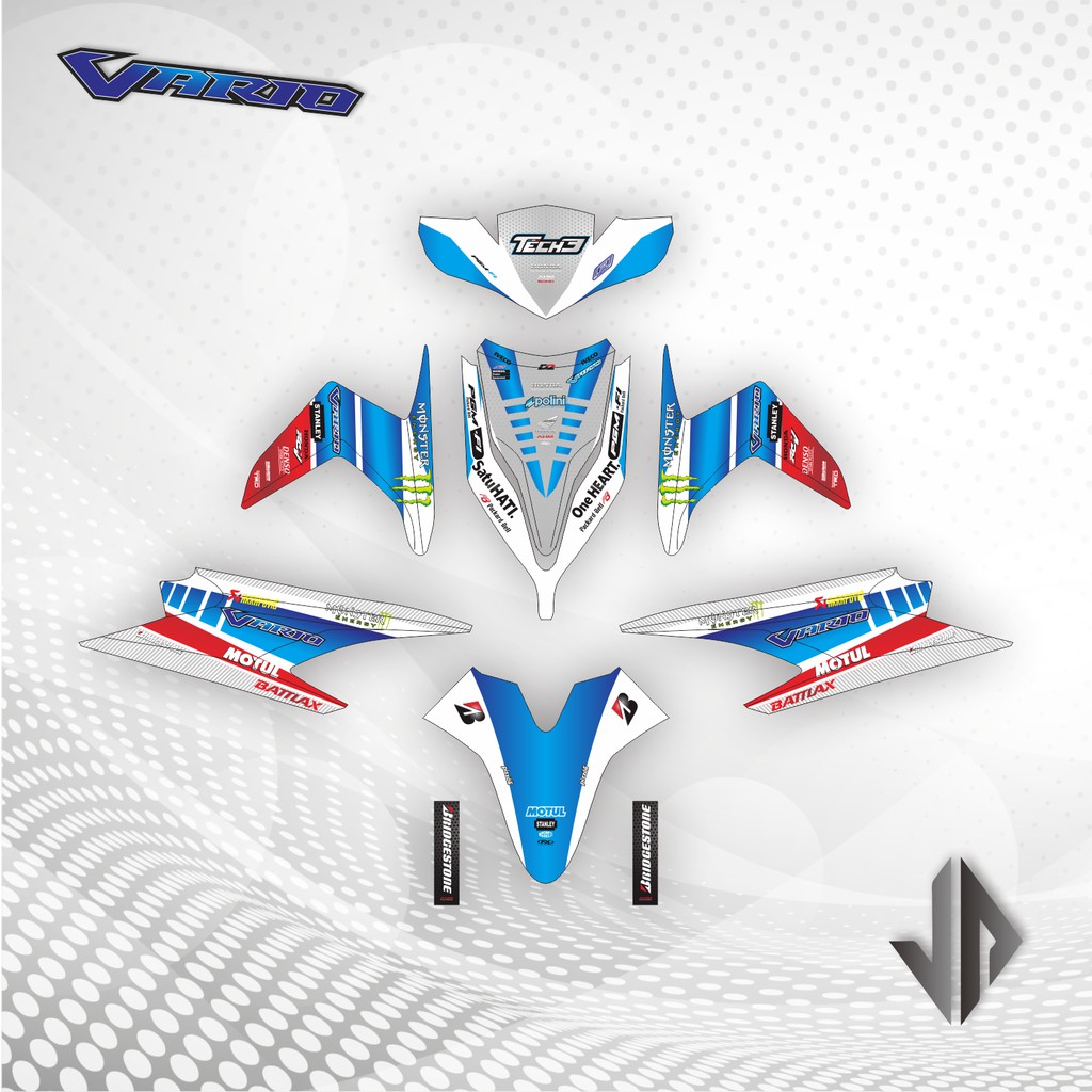 Decal Sticker / Stiker Vario Techno 110 Karbu 2009 2010 2011 2012 11