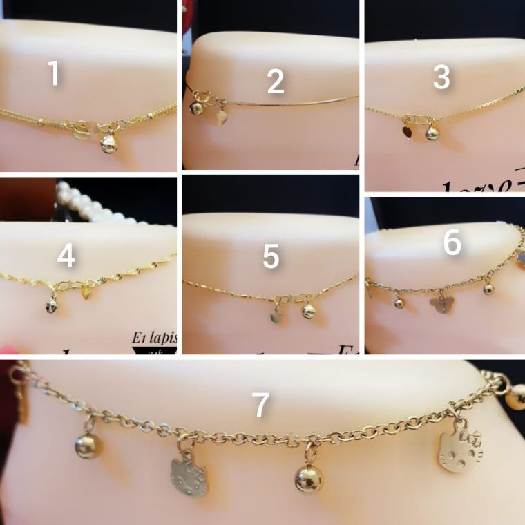 Gelang Kaki Lapis 24K Terlaris 119GK