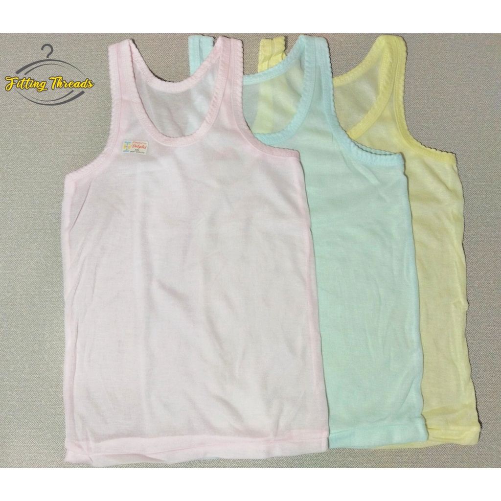 3 Pcs Singlet Anak Bayi Polos Kaos Dalam Anak Delphi / Kaus Kutang Warna Anak Delphi