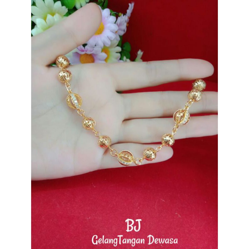 GELANG TANGAN DEWASA LAPIS EMAS