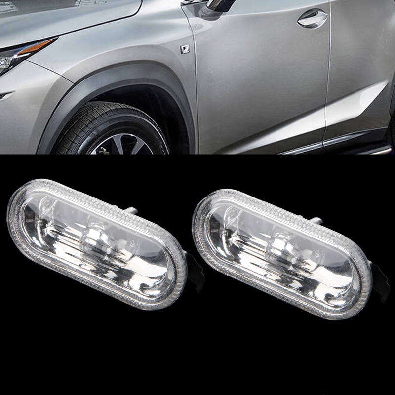 Sun 2Pcs Lampu LED Side Marker Indikator Garis Besar Lampu Sisi Mobil Untuk MK4/B5/B5.5/ R32