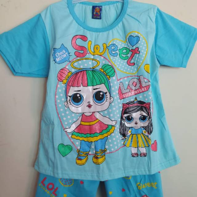 Baju anak lol ukuran 4 dan 8