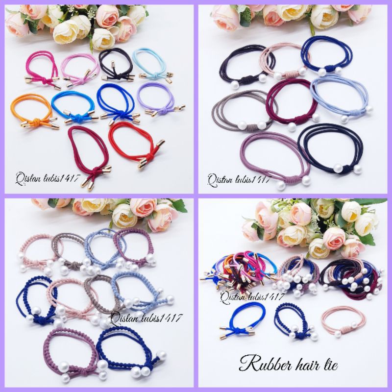 (1pcs) hair tie elastis 2in1