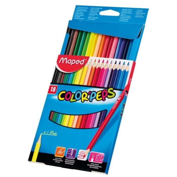 

Trendi Maped 18 Color Peps Cardboard Slide Box Ot832063 Gilaa!!!