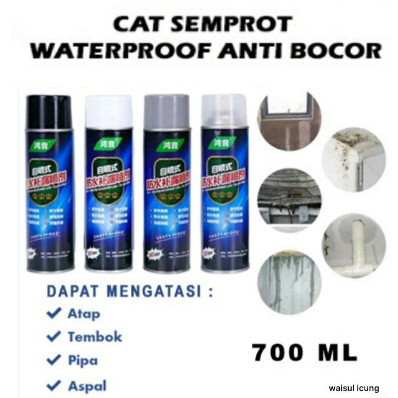 Spray Pilok Cat Anti Bocor Waterproof Pelapis Dinding Tembok Atap Plafon Cat Semprot Ajaib Tahan Air Leakproof no drop